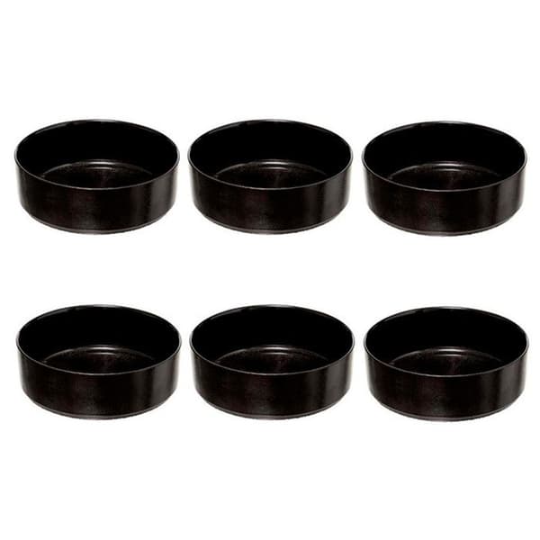 Set med 6 glasfat "Astra" 15cm svart