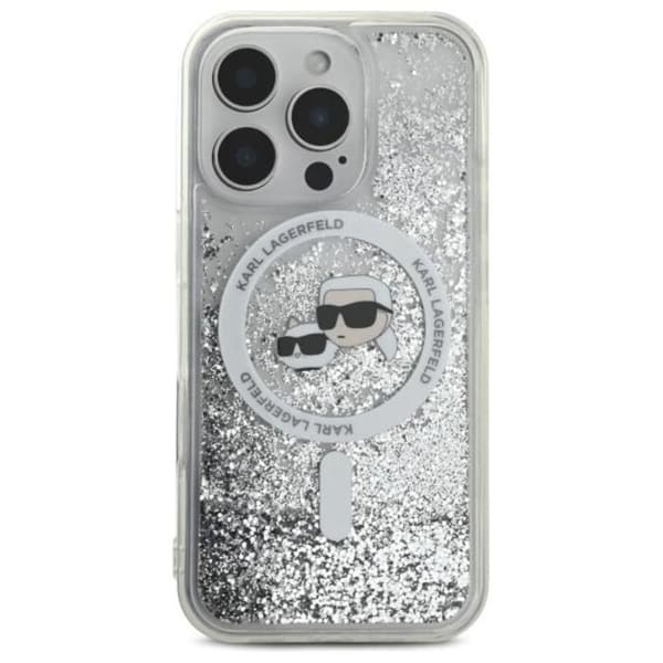 Mobilskal - Karl Lagerfeld - iPhone 16 Pro Max - Transparent - Flytande paljetter - MagSafe