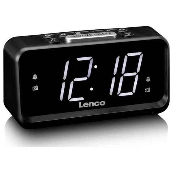 Lenco bordsradio FM, AM FM, USB väckfunktion svart