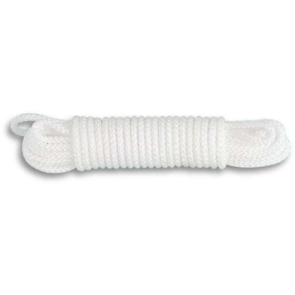 Flätat rep av polypropen - Indikativ brotthållfasthet 290 kg - 5 mm x 20 m - Vit
