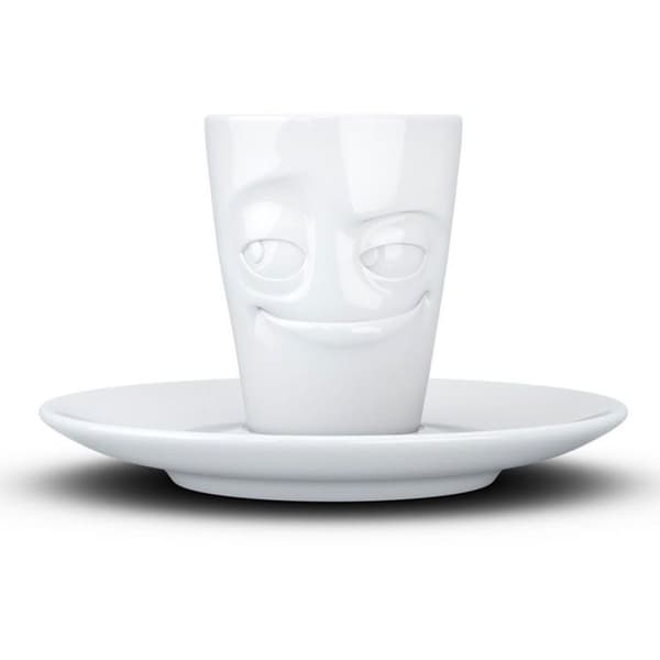 Kopp och underkopp espresso i porslin Tassen - Malicieux