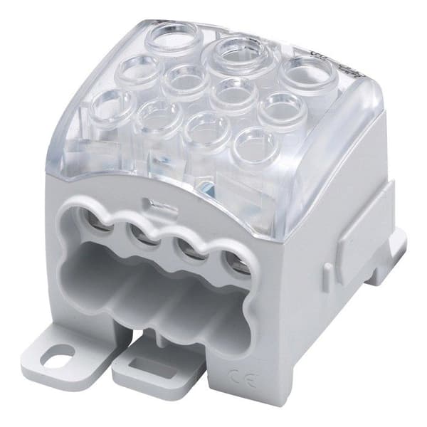 Universell distributionsblock SUB 270 Al/Cu 82070 SIMBLOCK, grå