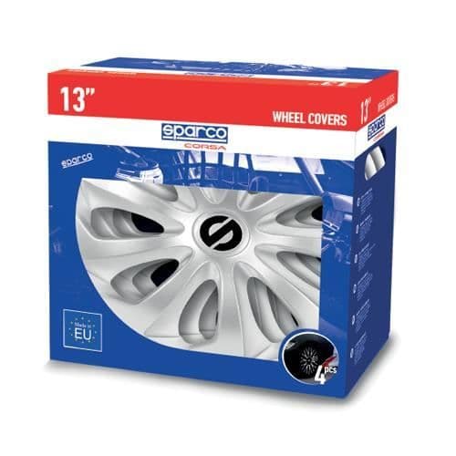 SPARCO 4 navkapslar Lazio 15" svart och silver