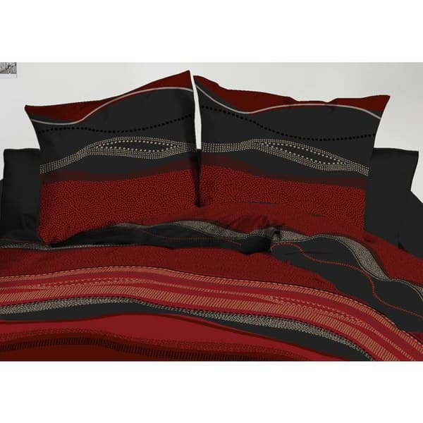 Påslakan 240x260 + 2 örngott - Microfiber - Baltic red