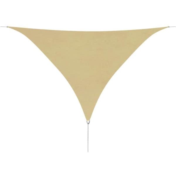 vidaXL Triangulär Oxford Tyg Parasoll 5x5x5 m Beige