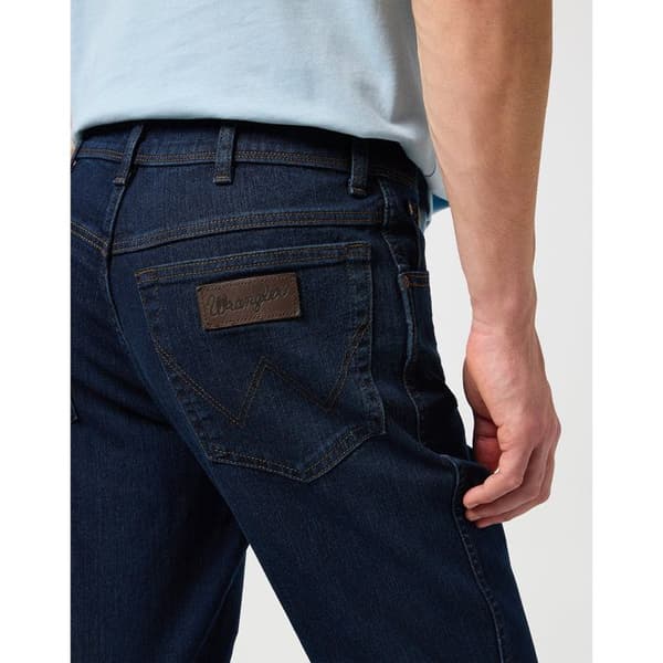 Wrangler Texas - Blå jeans regular herr, stretchbomull (86% bomull)