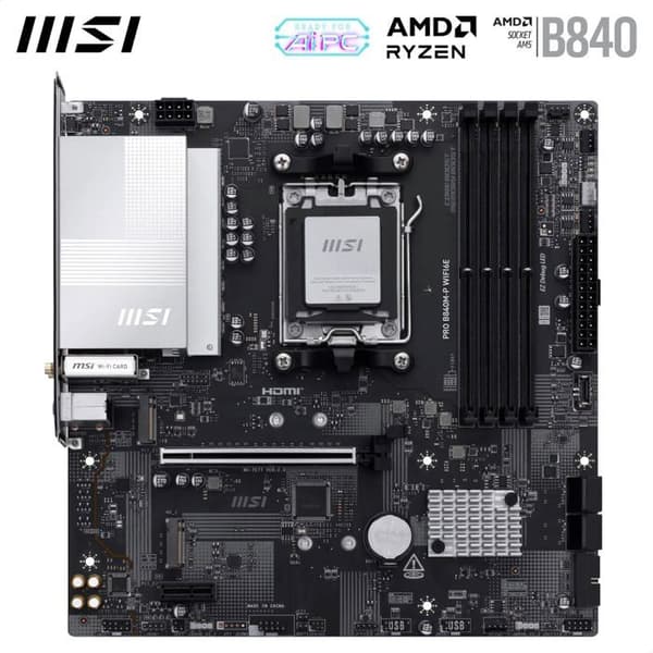 Moderkort - MSI - PRO B840M-P WIFI6E - Socket AM5 - DDR5 - Wi-Fi 6E