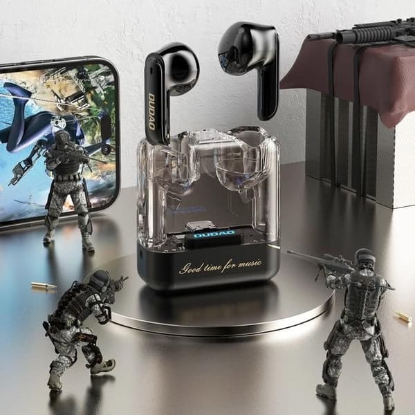 TWS earbuds - Dudao - U18Pro - Bluetooth 5.3 - Batteritid 5h - Transparent design med LED