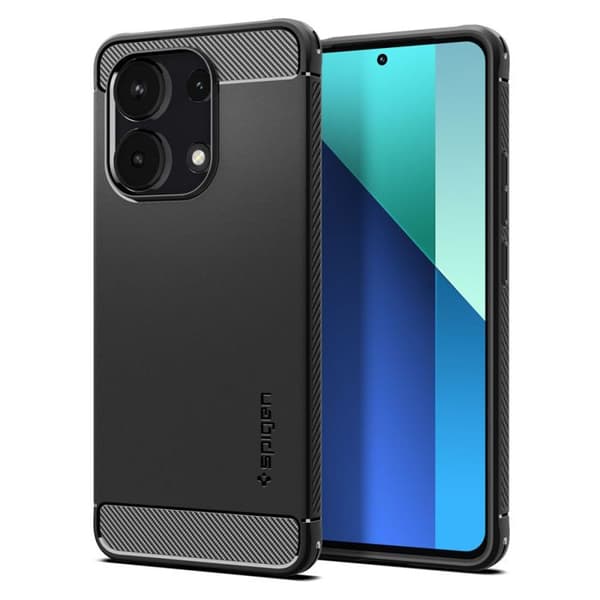 Skydd för Xiaomi Redmi Note 13 4G - Spigen Rugged Armor - Svart