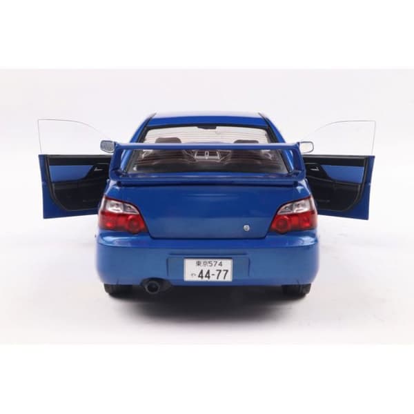 Solid Subaru Impreza WRX STI 2003 Sonic Blue - Miniatyr 1/18