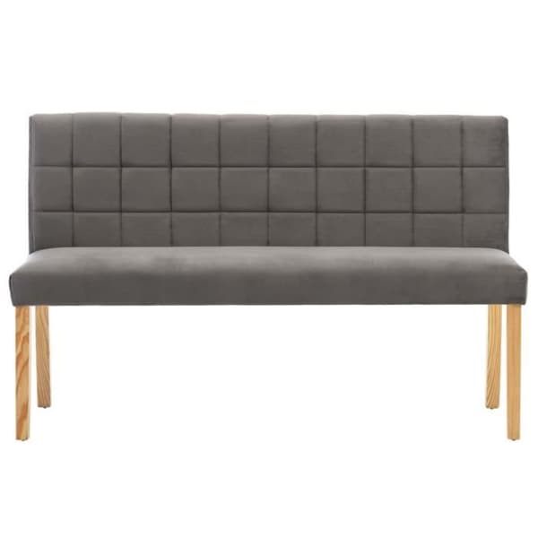 vidaXL Bänk 140 cm Grå Tyg