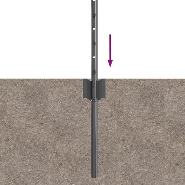 vidaXL Staketstolpar 5 st U Grå 40 cm Stål 42006274