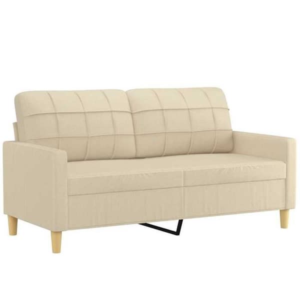 vidaXL 2-sits soffkräm 140 cm Tyg 359093