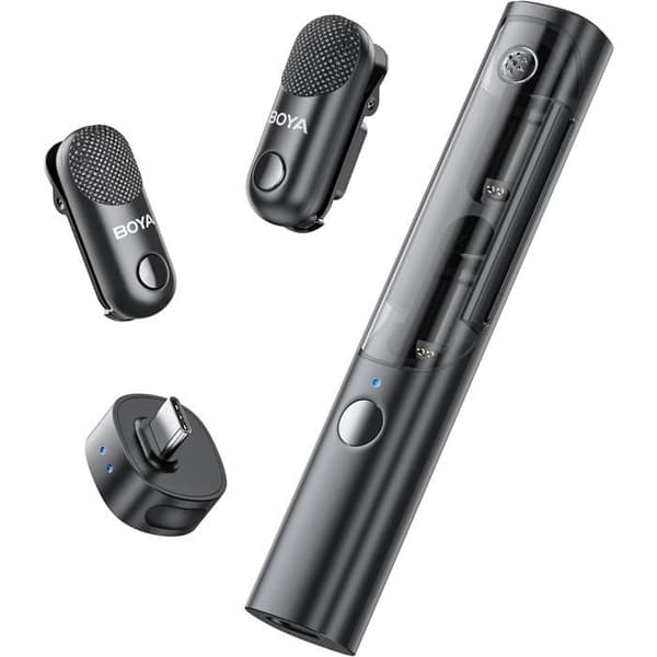 BOYA Magic Microfon trådlös USB-C — Mini lavaliermikrofon för iPhone 15/16, 30 h, AI-brusreducering