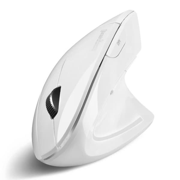 Trådlös optisk mus Perixx PERIMICE-813 W, vertikal, höger, vit, RF + Bluetooth