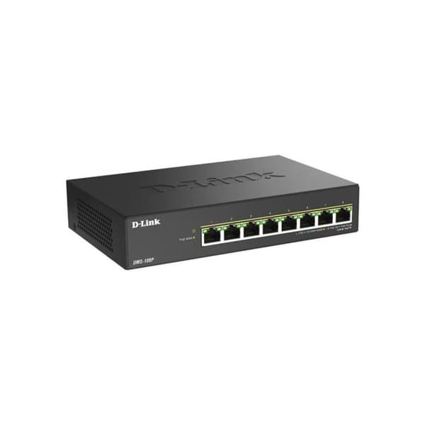 D-Link DMS-108P/E switch 8 portar 2.5G PoE utan hantering metallhölje