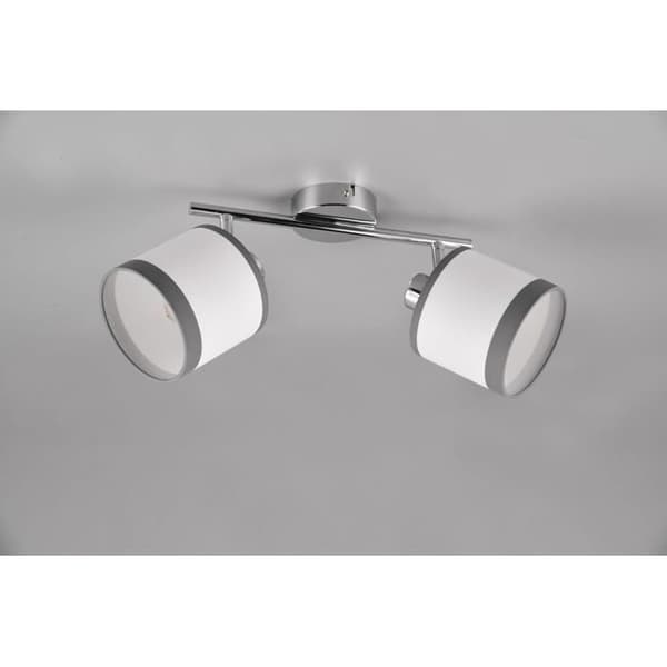 Spot - RL LEVA DITT LYS - R81552006 - Två ljus - Textilskärm - Kromad kropp