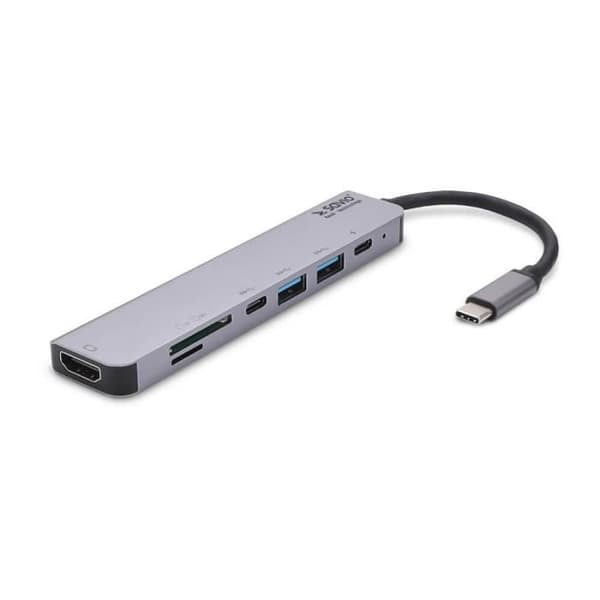 USB-hubb - SAVIO - AK-47 - USB 3.2 Gen 1 Typ-C - Aluminium - Kompatibel med MicroSD/SD