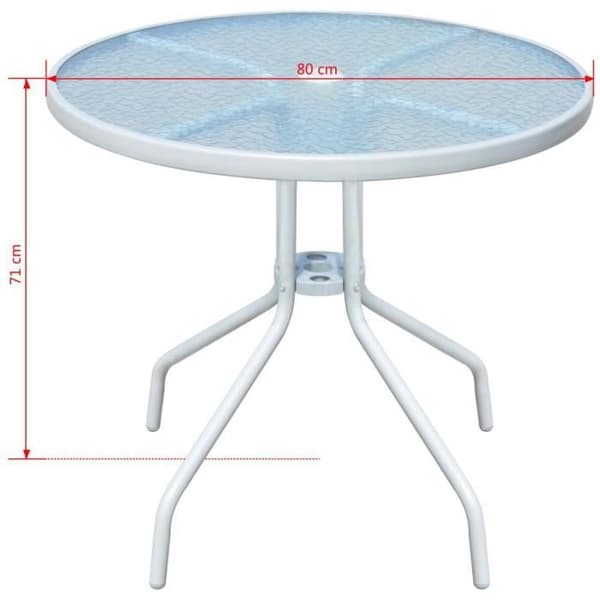 vidaXL Bistro Bord Grå 80x71 cm Stål