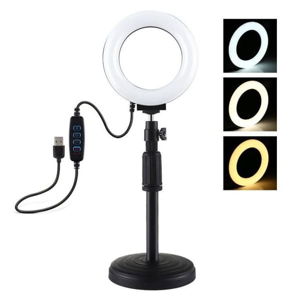 Puluz LED-bröstlampa med justerbart stativ för streamingkamera