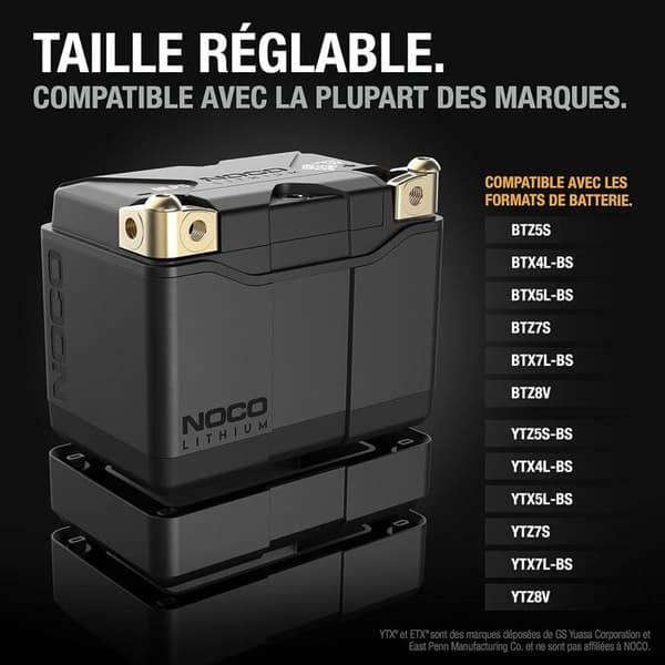 NOCO Lithium NLP5 12V 2Ah 250A - Litiumbatteri för motorcykel