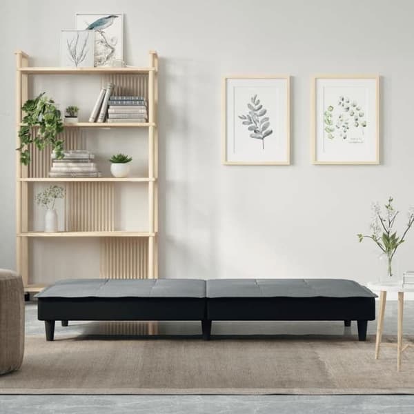 vidaXL Sängsoffa i ljusgrått tyg 351913