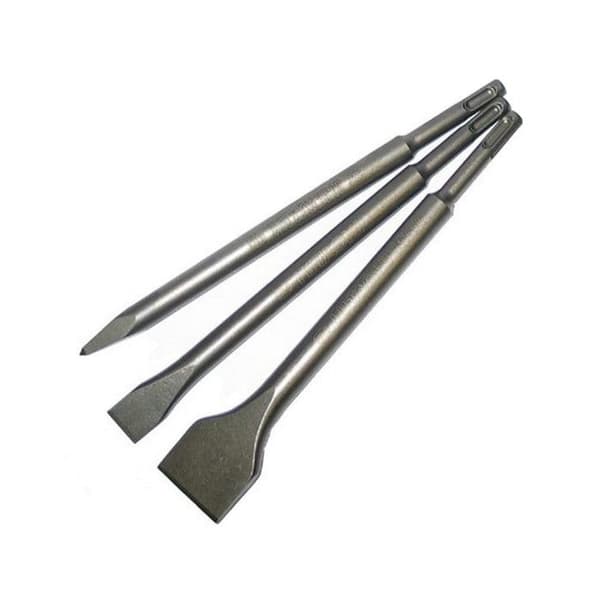 set med 3 SDS+ mejslar (spike+ flat+ spade)