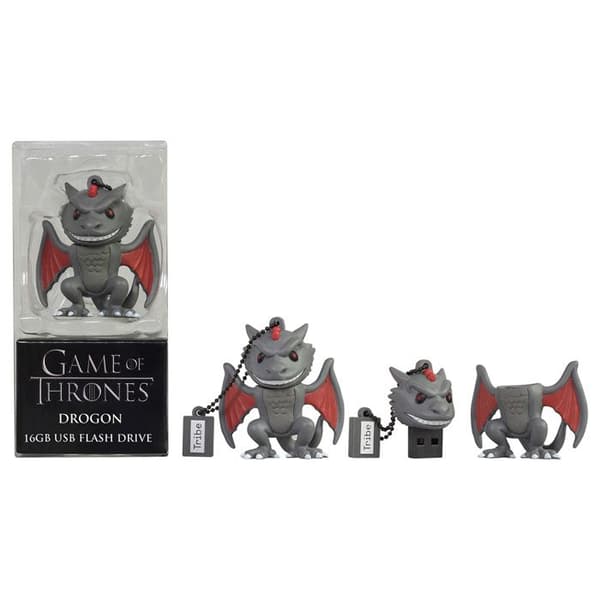 USB-minne - TRIBE - Game Of Thrones Drogon - 16 Go - 3D-design - Grå nyckelring