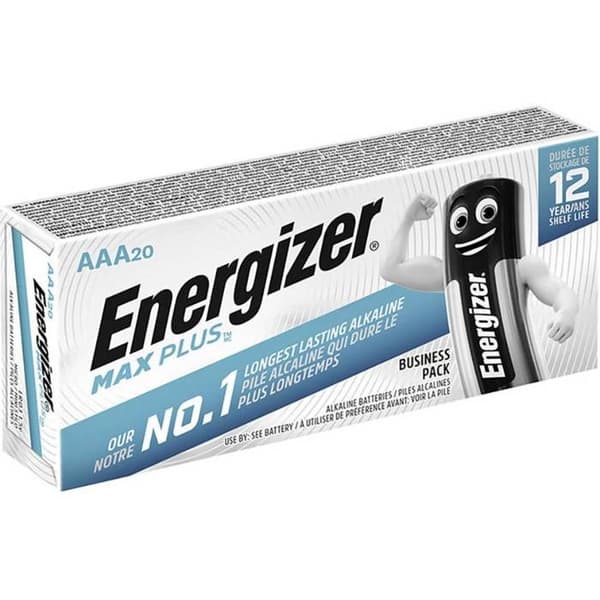 Energizer Max Plus Industripile LR3 (AAA) alkaliska 1.5 V 20 st