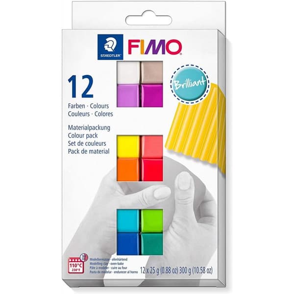 Fimo Soft låda med blanka färger