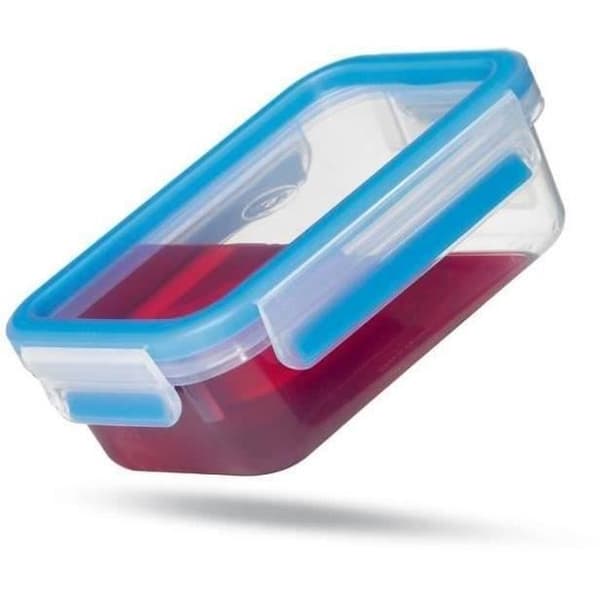 EMSA Set med 5 Clip&Close-behållare - 0,25/0,55/1/1,2/2,3 L - Rektangulär