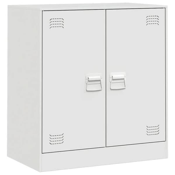 vidaXL Buffé vit 67x39x73 cm stål 841678