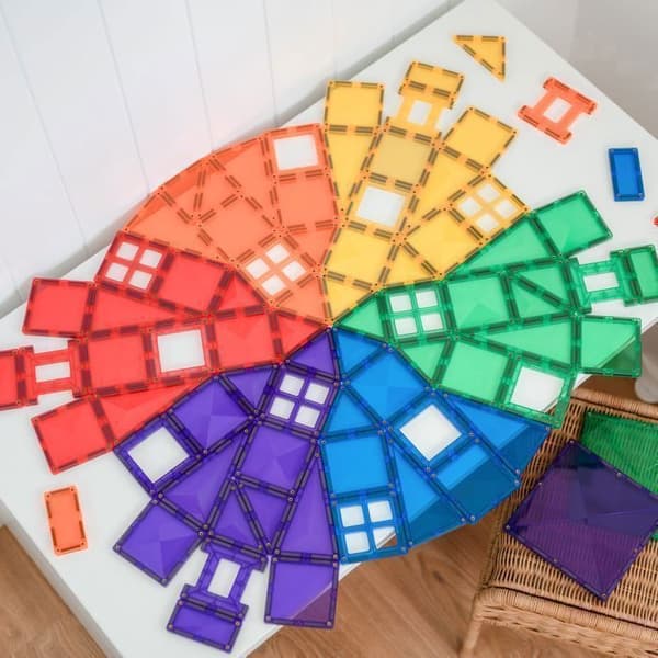 CONNETIX Byggplattor Magnetiska Regnbåge Kreativ Förpackning, 102 Bitar