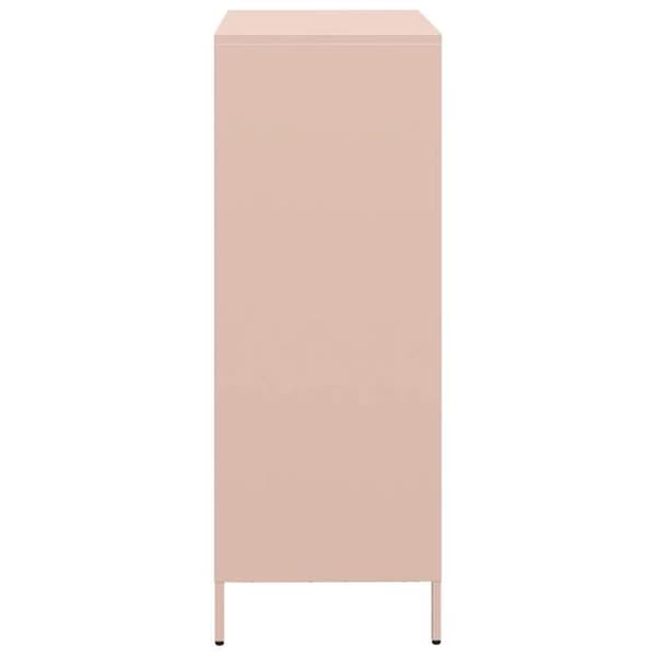 vidaXL Buffé hög rosa 68x39x103,5 cm stål 851407
