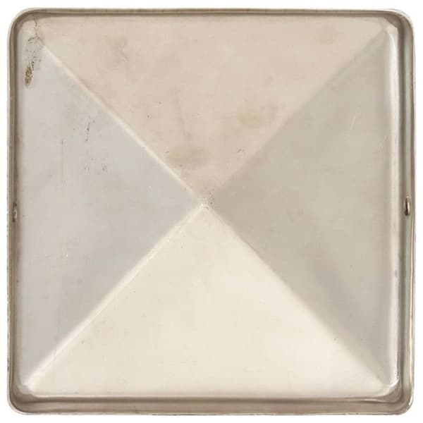 vidaXL Pyramidformade stängselstolpsproppar 6 st Inox 81x81 mm