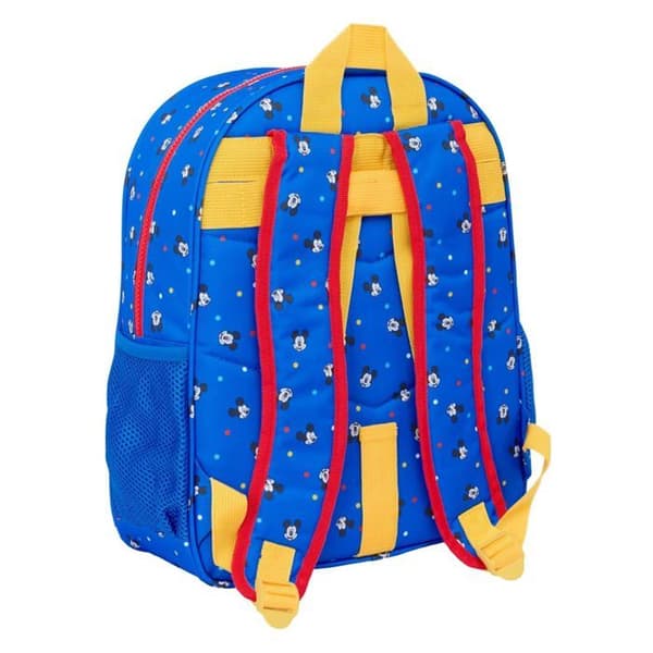 Skolryggsäck barn - safta - M640 - 32x12x38 cm - Blå - Hållbar polyester - Sidofickor för vattenflaskor