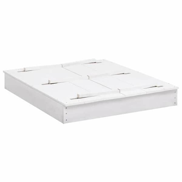 vidaXL Sandlåda Gran Trä Vit 95x90x15 cm