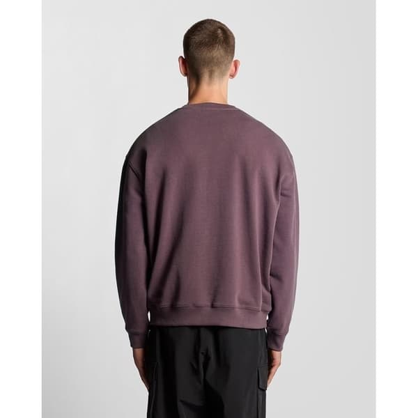Lyle & Scott sweatshirt med rund hals och borstat tryck