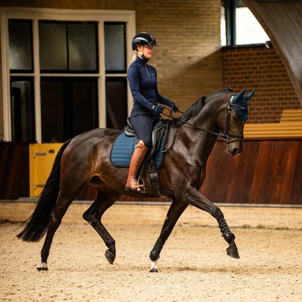 Ridsportshandskar QHP Avélie - marinblå