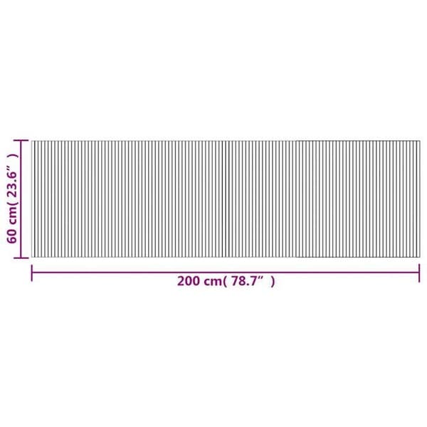vidaXL Rektangulär matta brun 60x200 cm bambu 376716