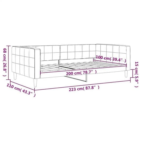 vidaXL Mörkgrön vilobädd 100x200 cm sammet 354017