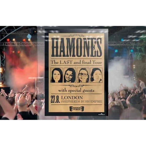 Skyltramar - HÅLLBAR - DURAFRAME POSTER - A2 - Svart - Magnetisk självhäftande