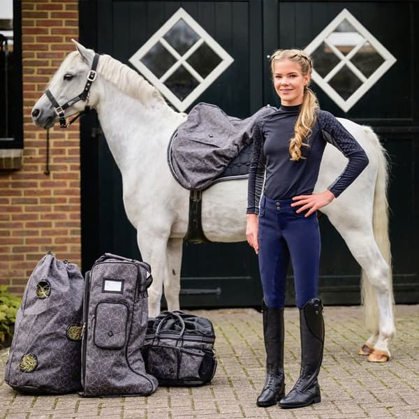 Ridsportbyxor full grip barn QHP Lymee