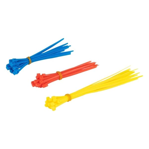 Flerfärgade plastspännband, 60-pack AMIO-04313