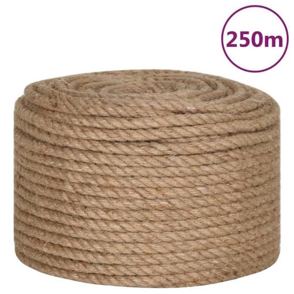 vidaXL 100% Jute Rep 12 mm 250 m