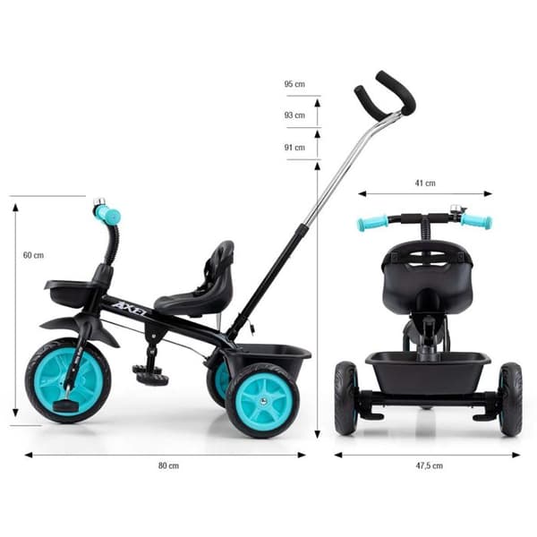 Trehjulig cykel Axel Noir