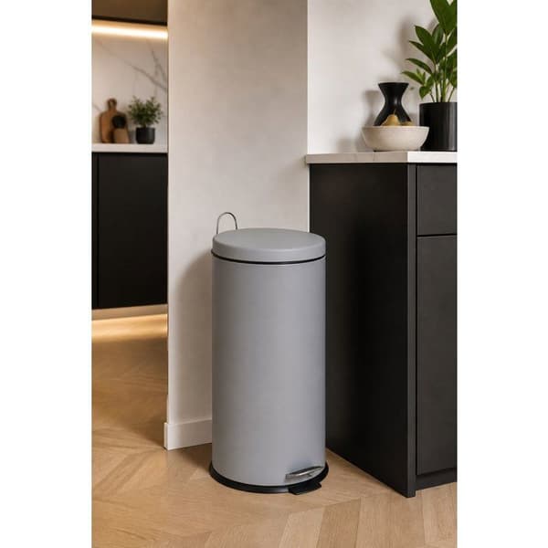 Köksavfallskorg med Pedal - URBAN - 30L - Grå Stål - Kitchen Move