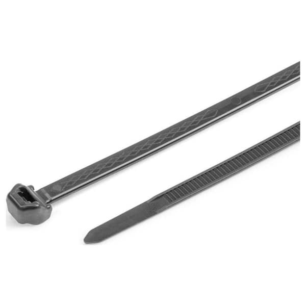 Kabelbindare i polypropen - HellermannTyton - 200 mm - 4,90 mm - Svart - Kemisk beständighet