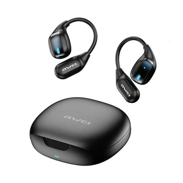 Bluetooth-hörlurar - AWEI - TZ12 - Bluetooth 5.4 - Dockningsstation - Svart