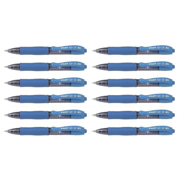 Gelbläckpenna - PILOT - G2 XS7 PIXIE - 12 mini-set - Linje 0,4 mm - Turkos
